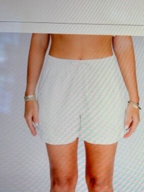 Hancock Brand Linen Shorts, White, Size Medium NWT